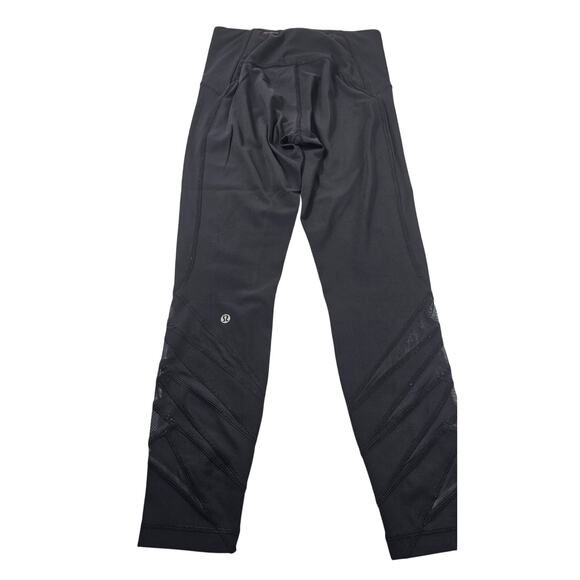lululemon Montionful 7/8 leggings size 6 pre owned black active yoga running - Picture 1 of 8